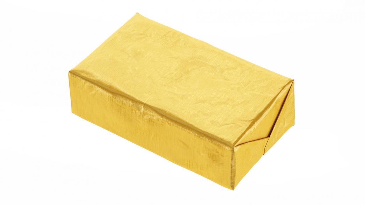 Butter Block in Metallic Gold Foil 3D model