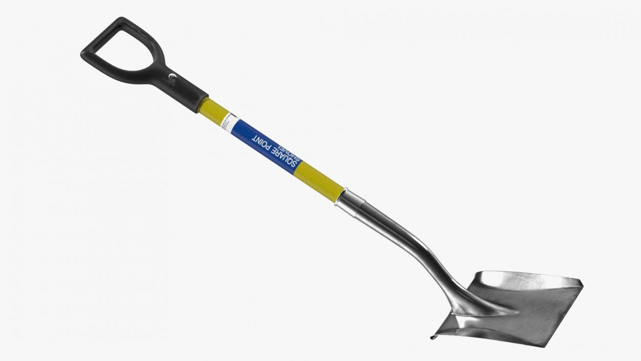 3D Flat Head Garden Shovel model