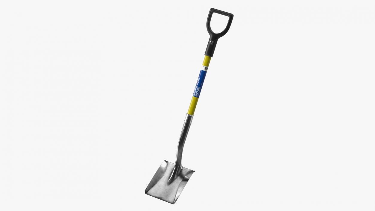 3D Flat Head Garden Shovel model