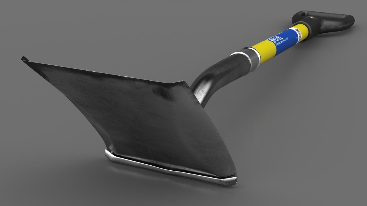 3D Flat Head Garden Shovel model