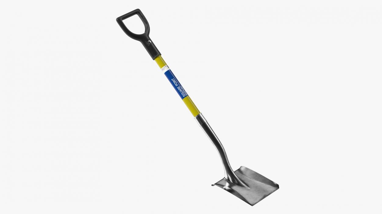 3D Flat Head Garden Shovel model