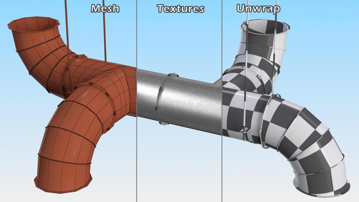 Air Ventilation Pipe System 3D