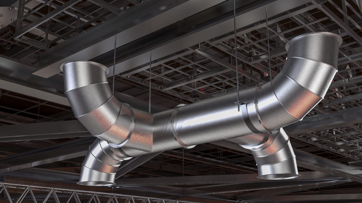 Air Ventilation Pipe System 3D