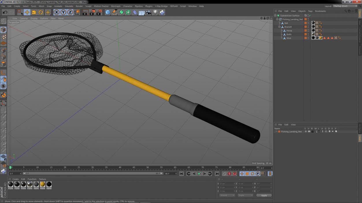 Fishing Landing Net 3D model