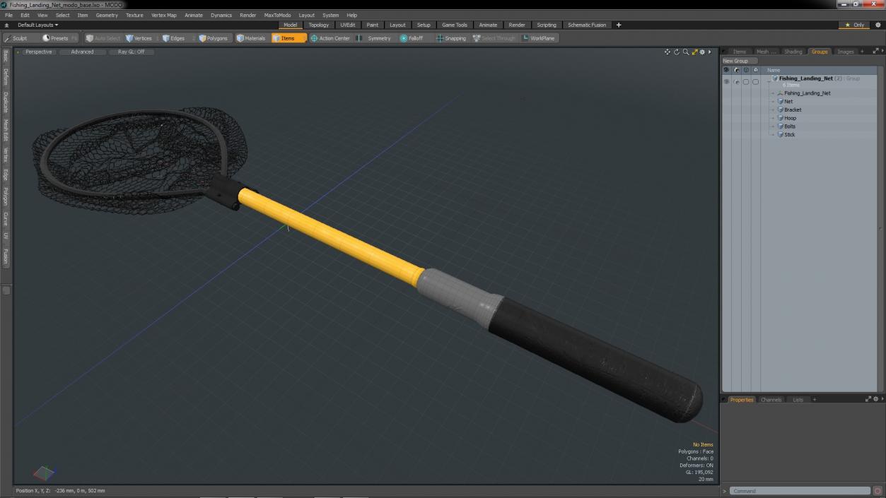 Fishing Landing Net 3D model