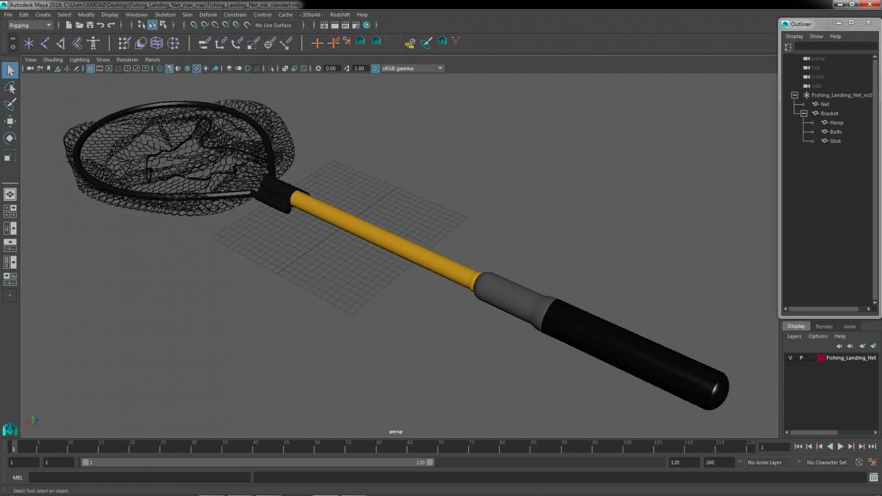 Fishing Landing Net 3D model