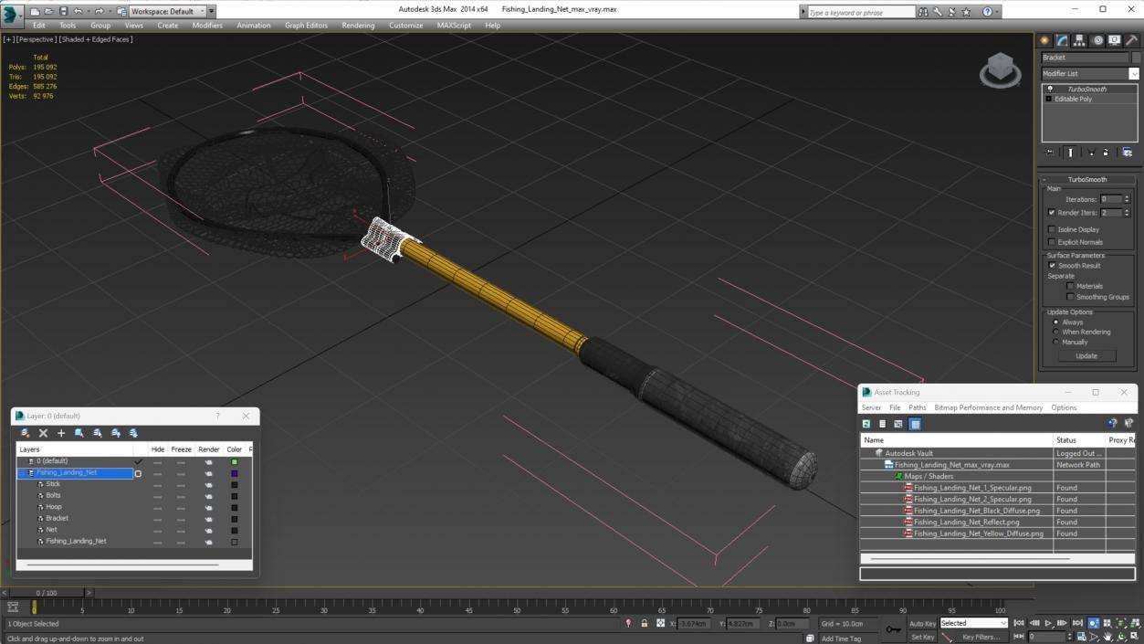 Fishing Landing Net 3D model