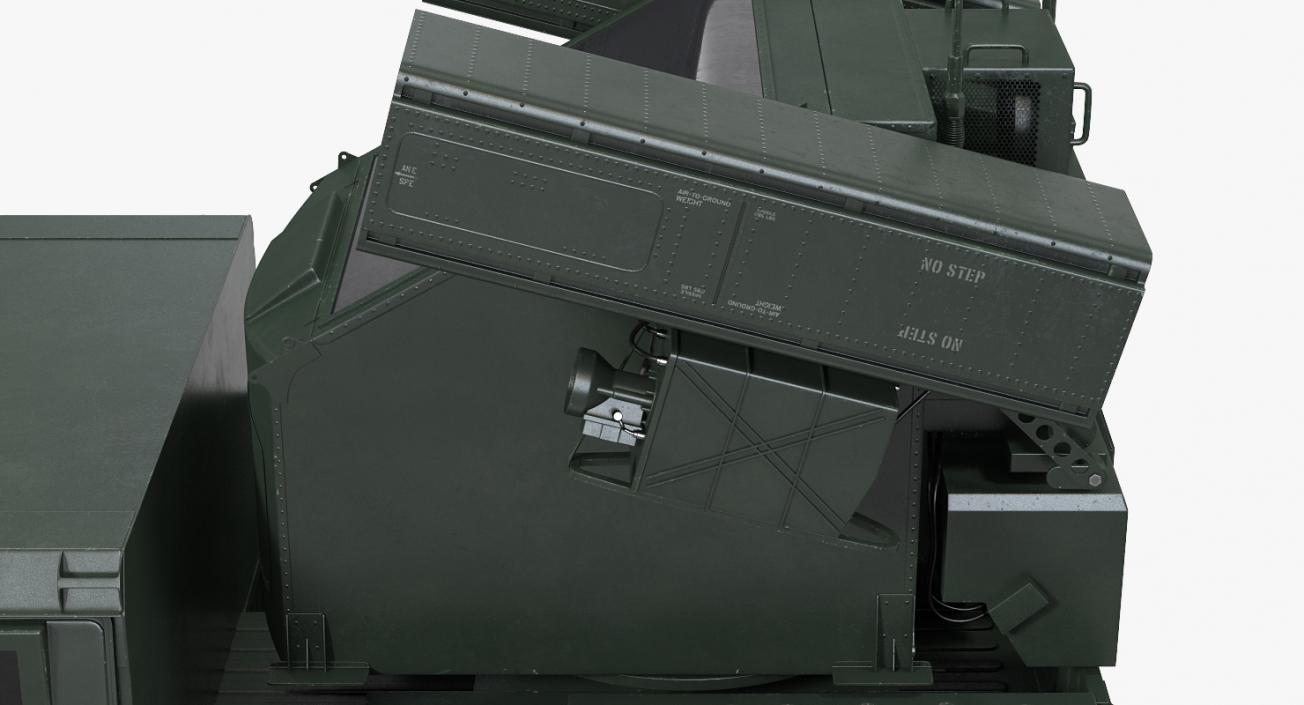 3D HMMWV M998 Equipped with Avenger Simple Interior model