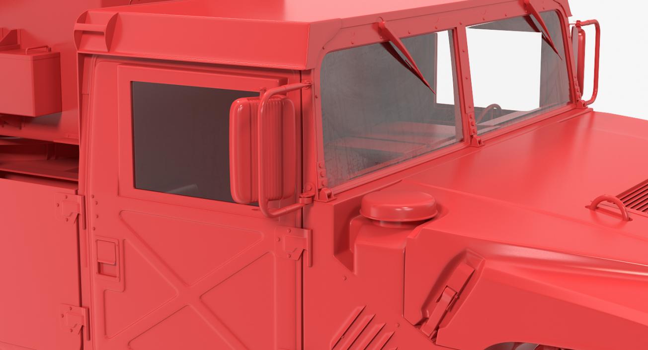 3D HMMWV M998 Equipped with Avenger Simple Interior model