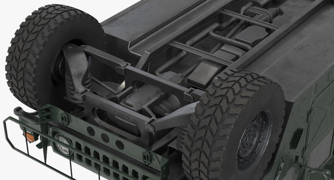 3D HMMWV M998 Equipped with Avenger Simple Interior model