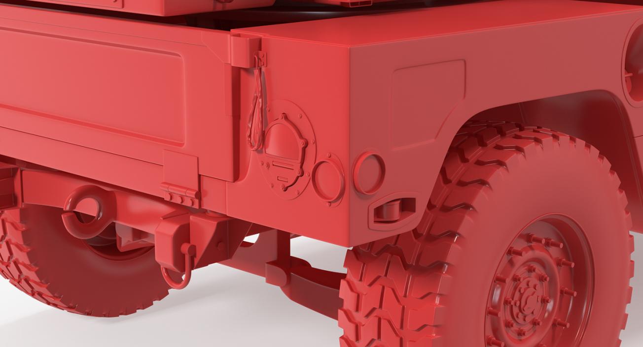 3D HMMWV M998 Equipped with Avenger Simple Interior model