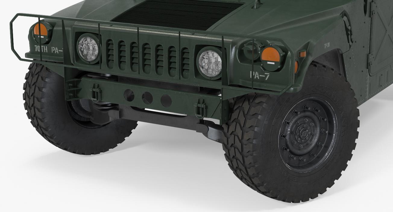 3D HMMWV M998 Equipped with Avenger Simple Interior model