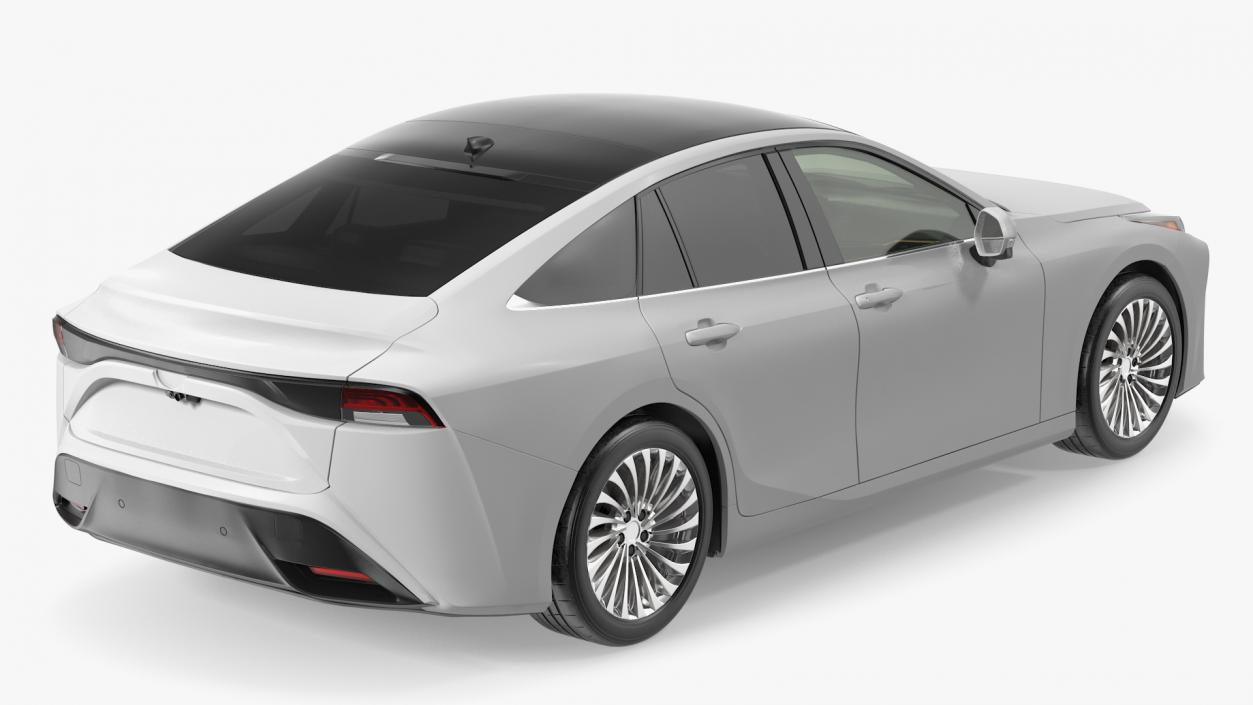 3D Mid Size Sedan Hydrogen Fuel Cell Vehicle