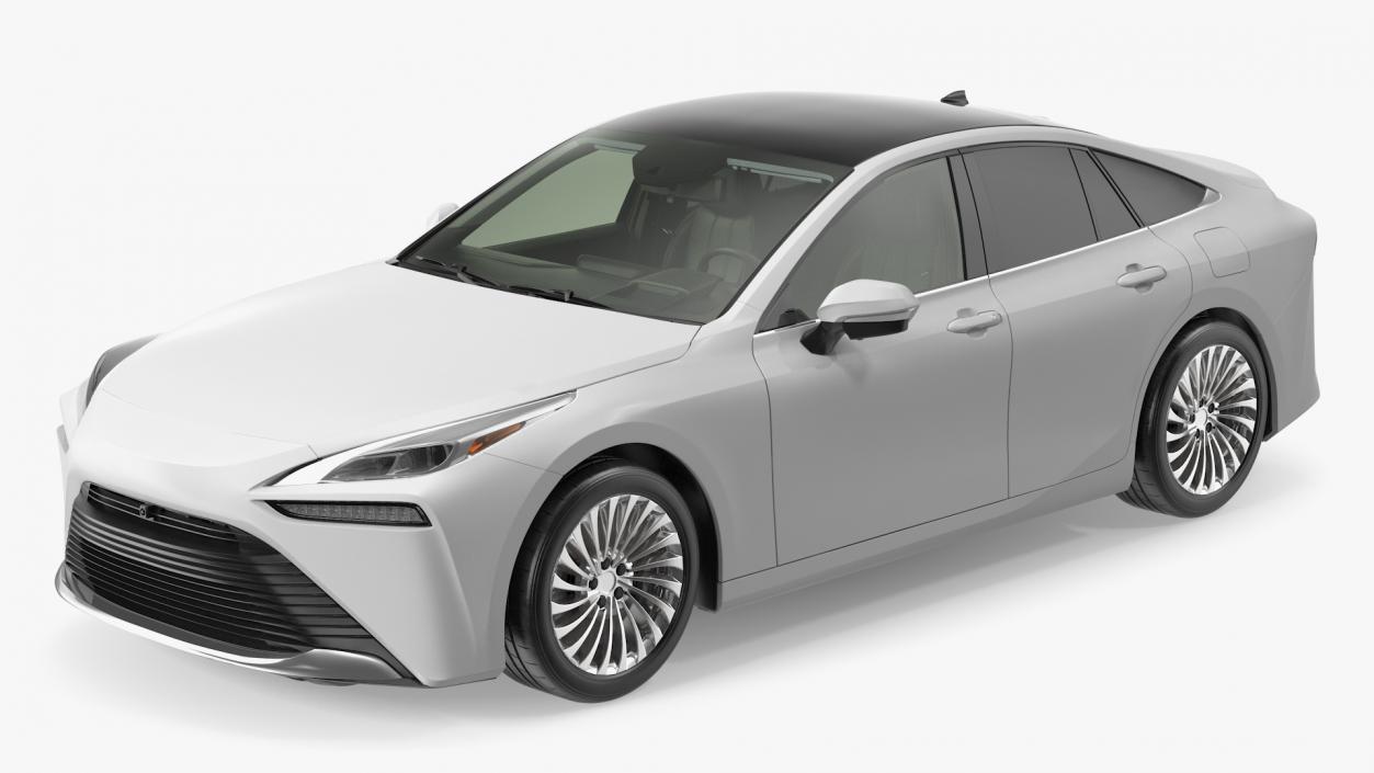 3D Mid Size Sedan Hydrogen Fuel Cell Vehicle