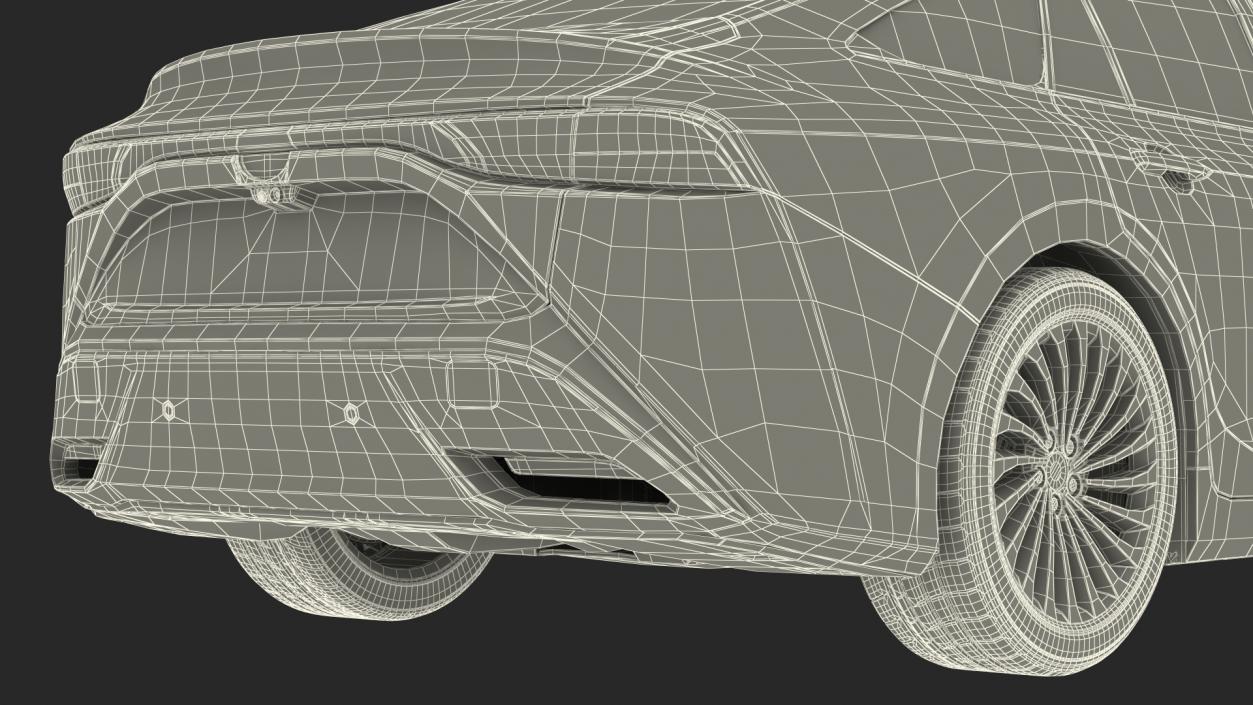 3D Mid Size Sedan Hydrogen Fuel Cell Vehicle