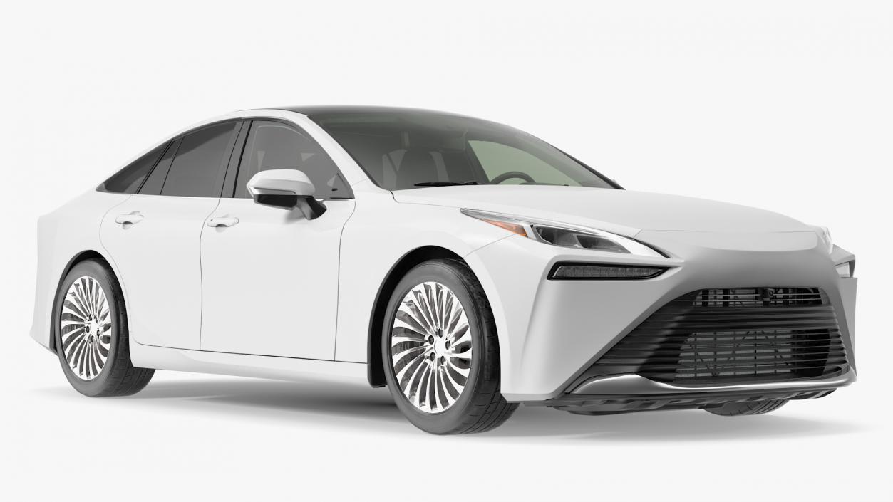 3D Mid Size Sedan Hydrogen Fuel Cell Vehicle