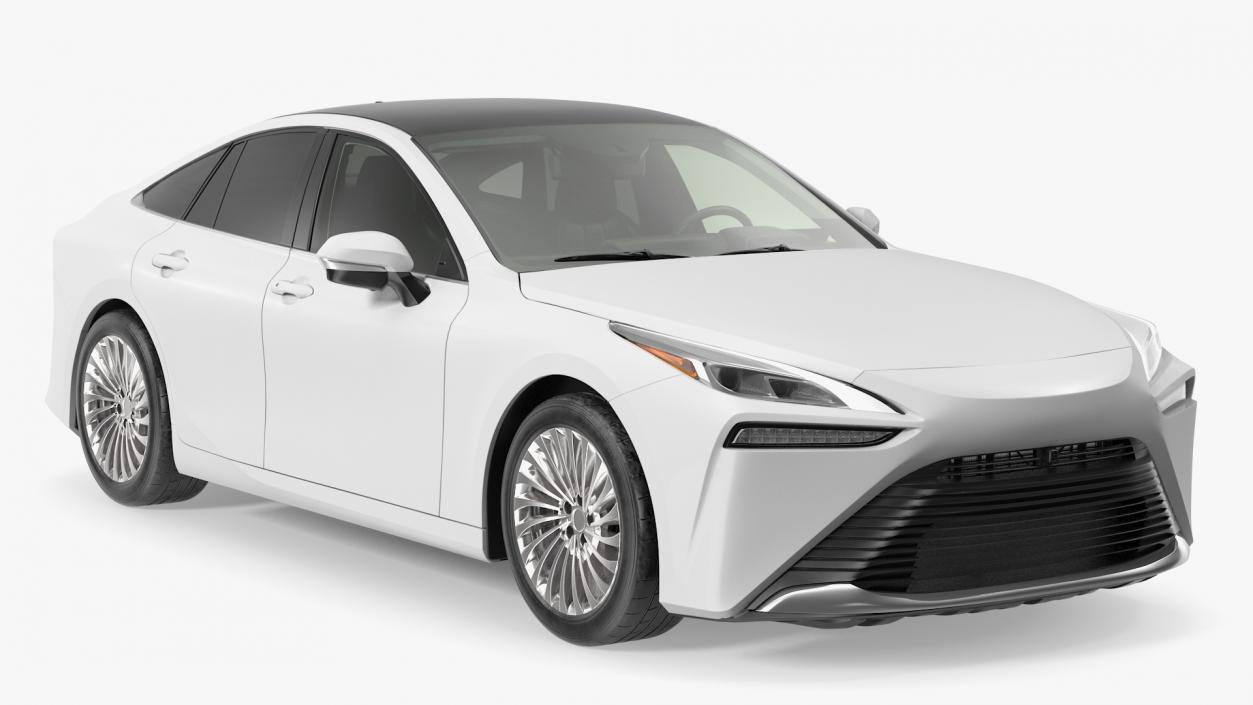 3D Mid Size Sedan Hydrogen Fuel Cell Vehicle