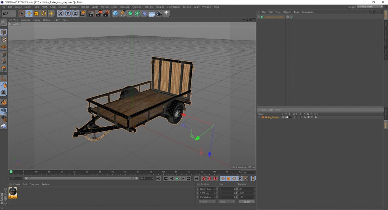 3D model Utility Trailer