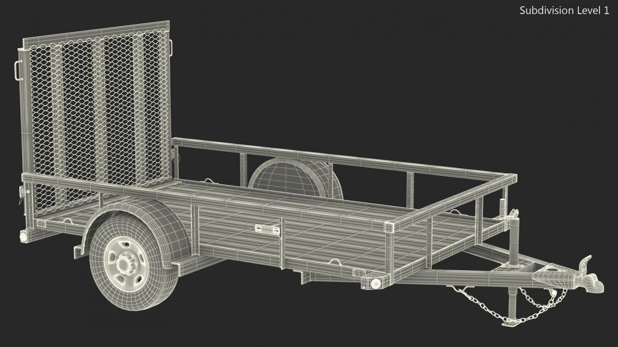 3D model Utility Trailer