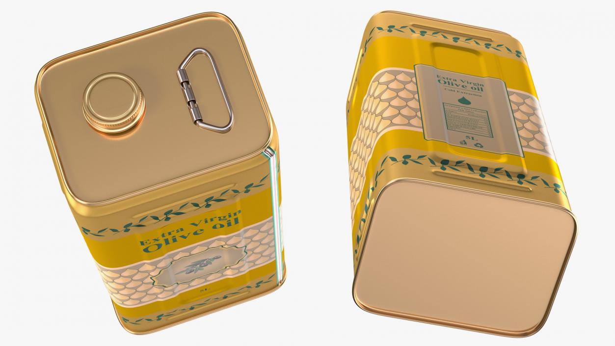 3D model Olive Oil 5 Litre Tin Can