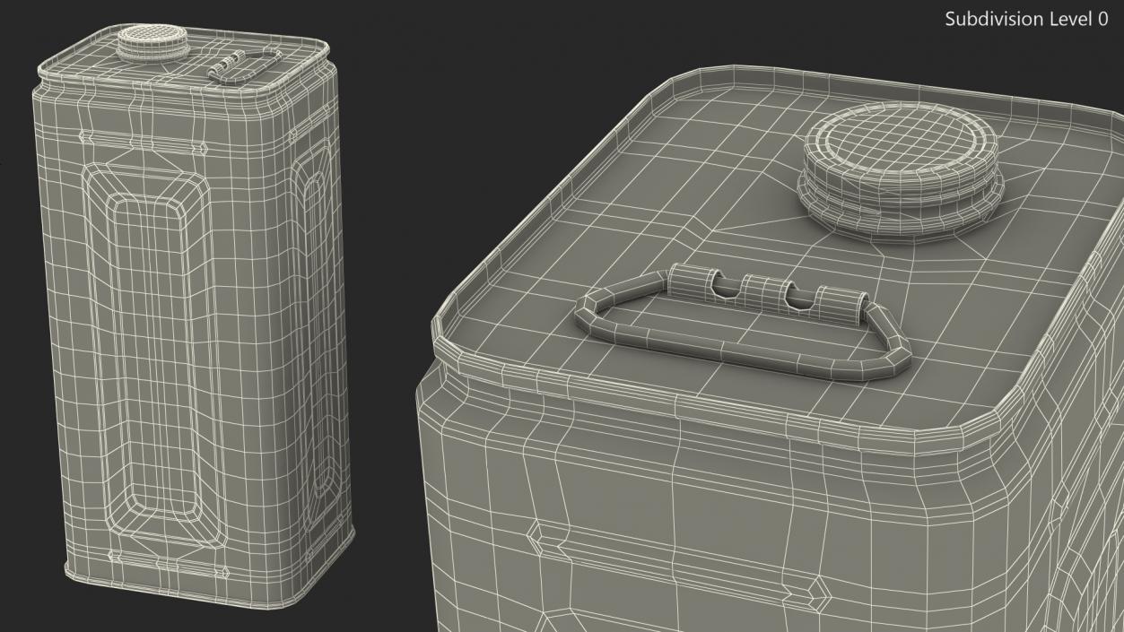 3D model Olive Oil 5 Litre Tin Can