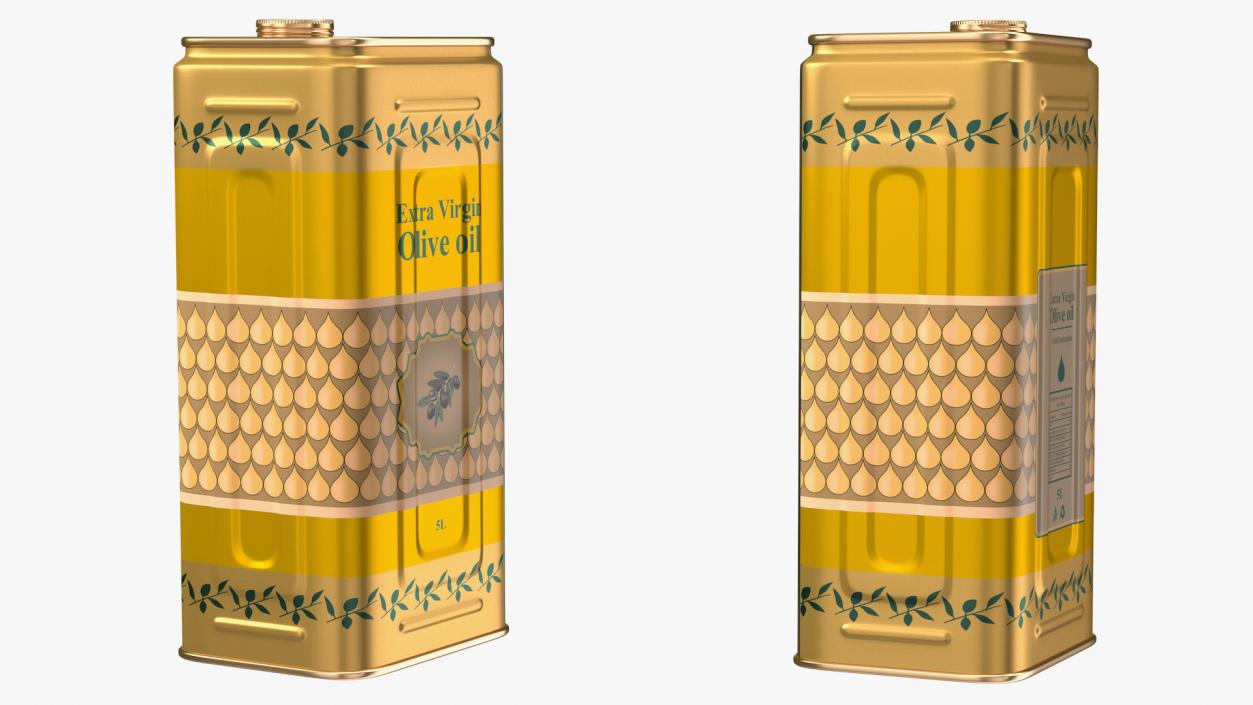 3D model Olive Oil 5 Litre Tin Can