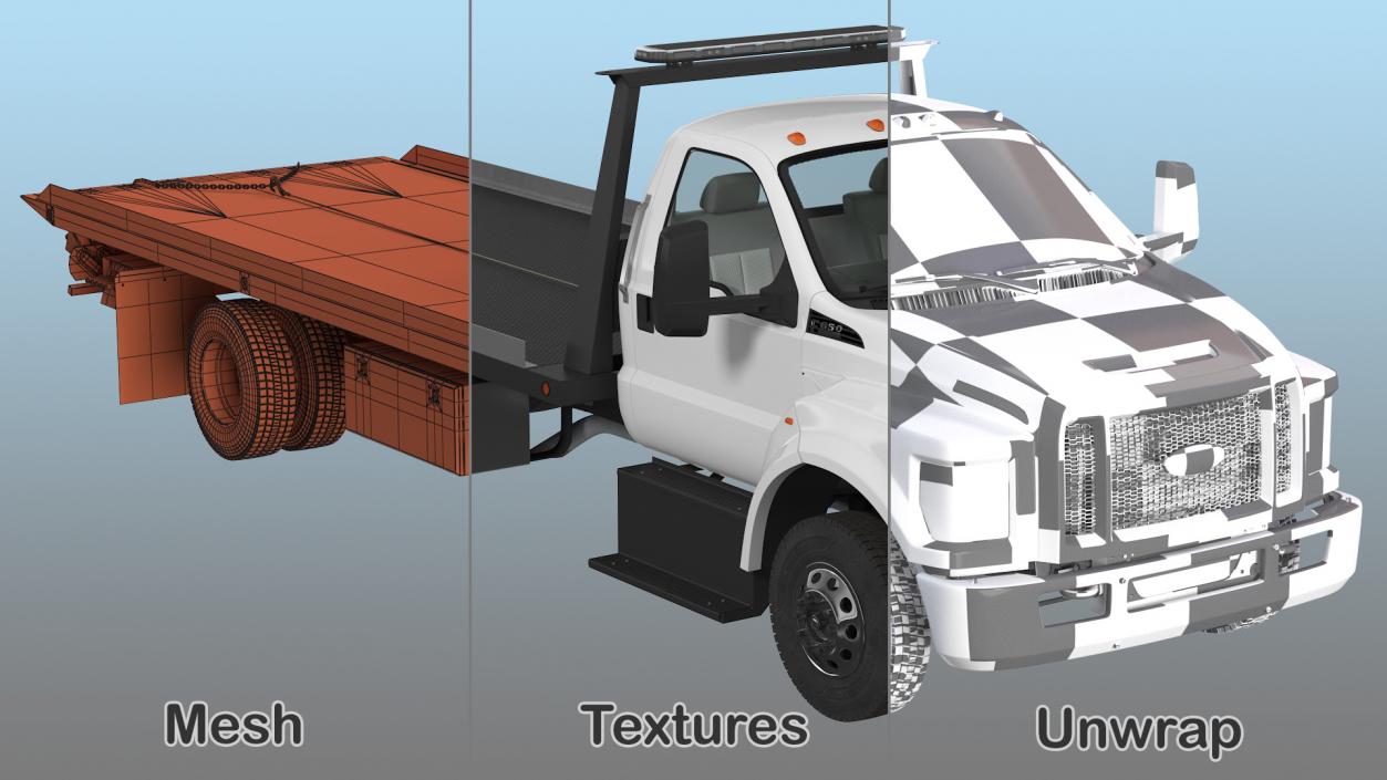 Ford F650 Tow Truck 2019 3D model