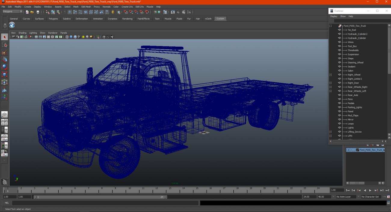 Ford F650 Tow Truck 2019 3D model