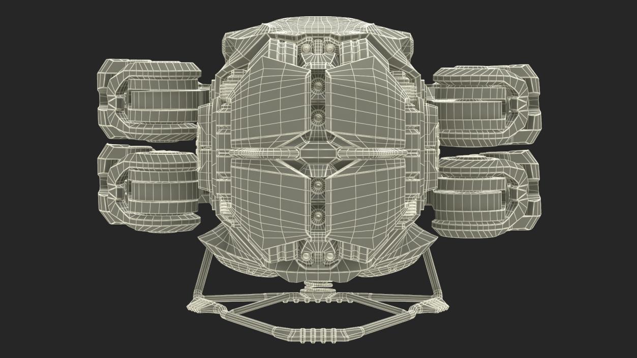 3D model Sci Fi Flying Loader Rigged(1)