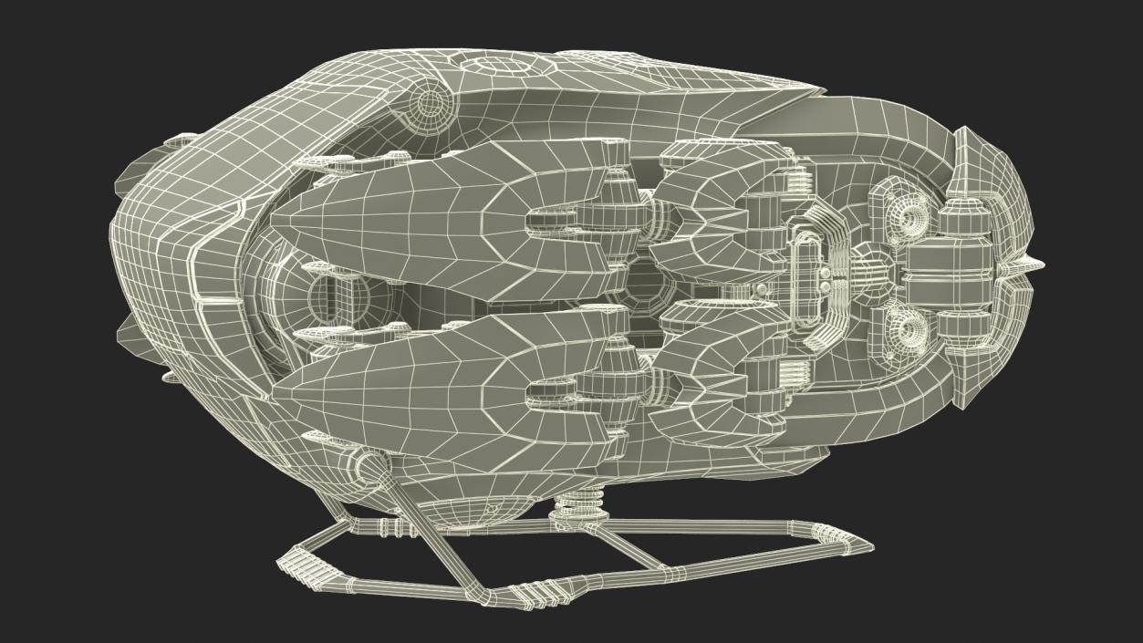 3D model Sci Fi Flying Loader Rigged(1)