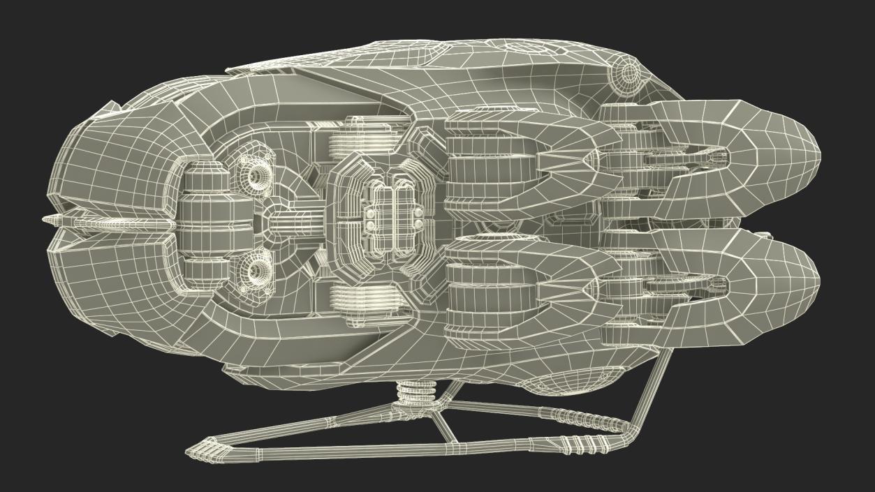 3D model Sci Fi Flying Loader Rigged(1)