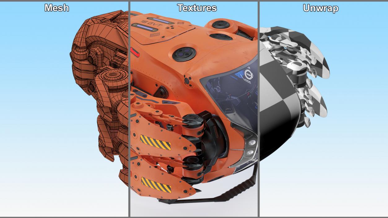 3D model Sci Fi Flying Loader Rigged(1)