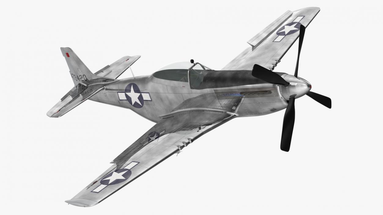 3D model North American P-51 Rigged for Maya