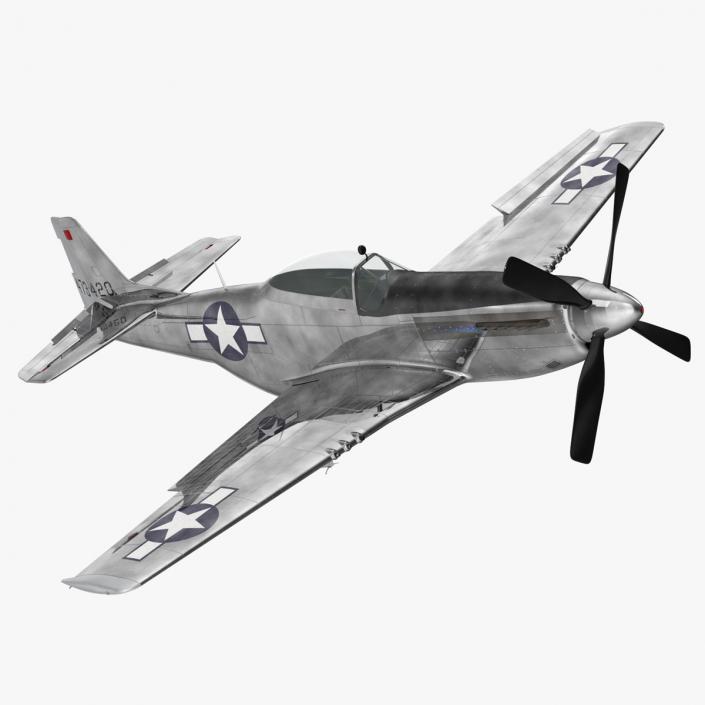 3D model North American P-51 Rigged for Maya