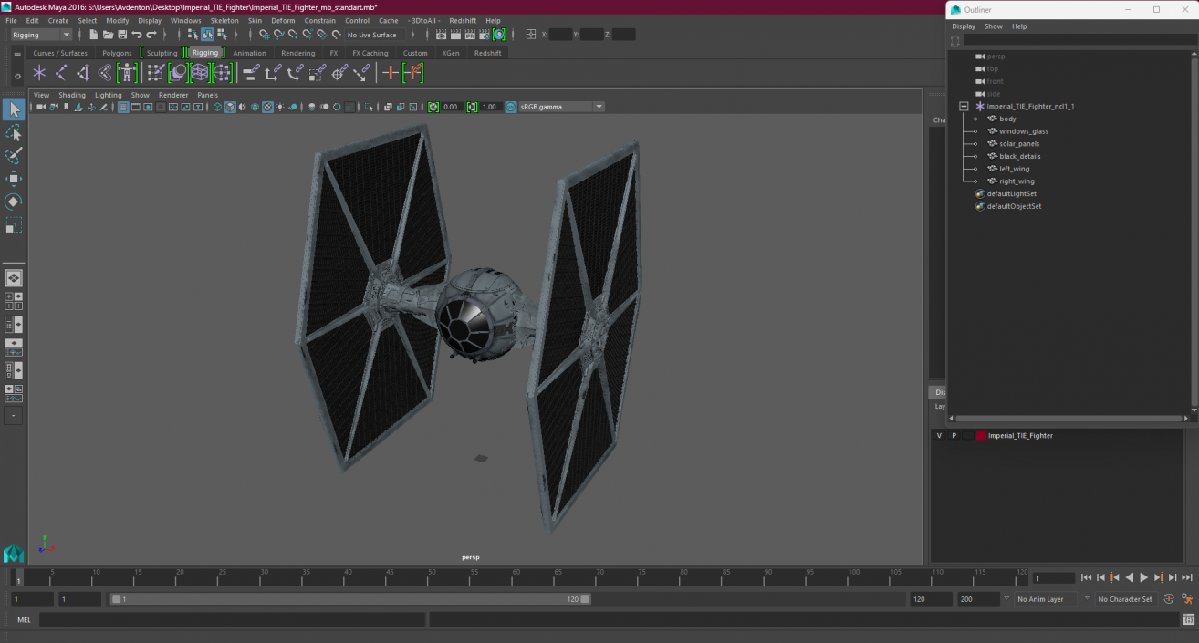 3D model Imperial TIE Fighter