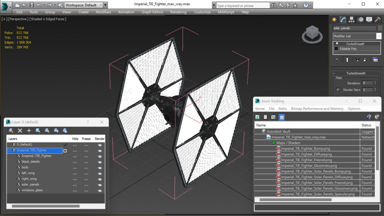 3D model Imperial TIE Fighter