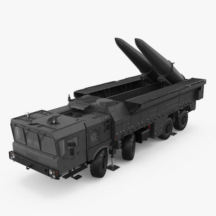 3D Military Missile Tactical Truck Rigged model