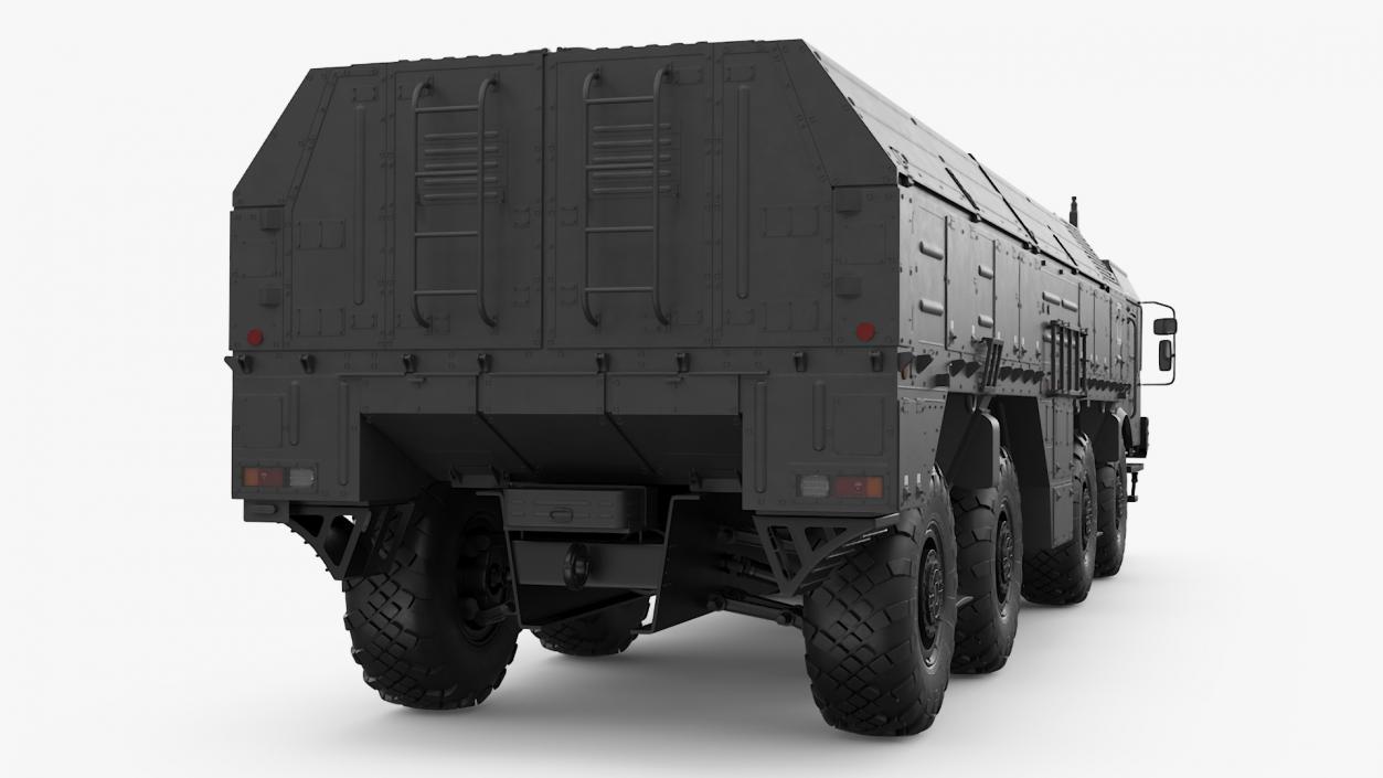 3D Military Missile Tactical Truck Rigged model