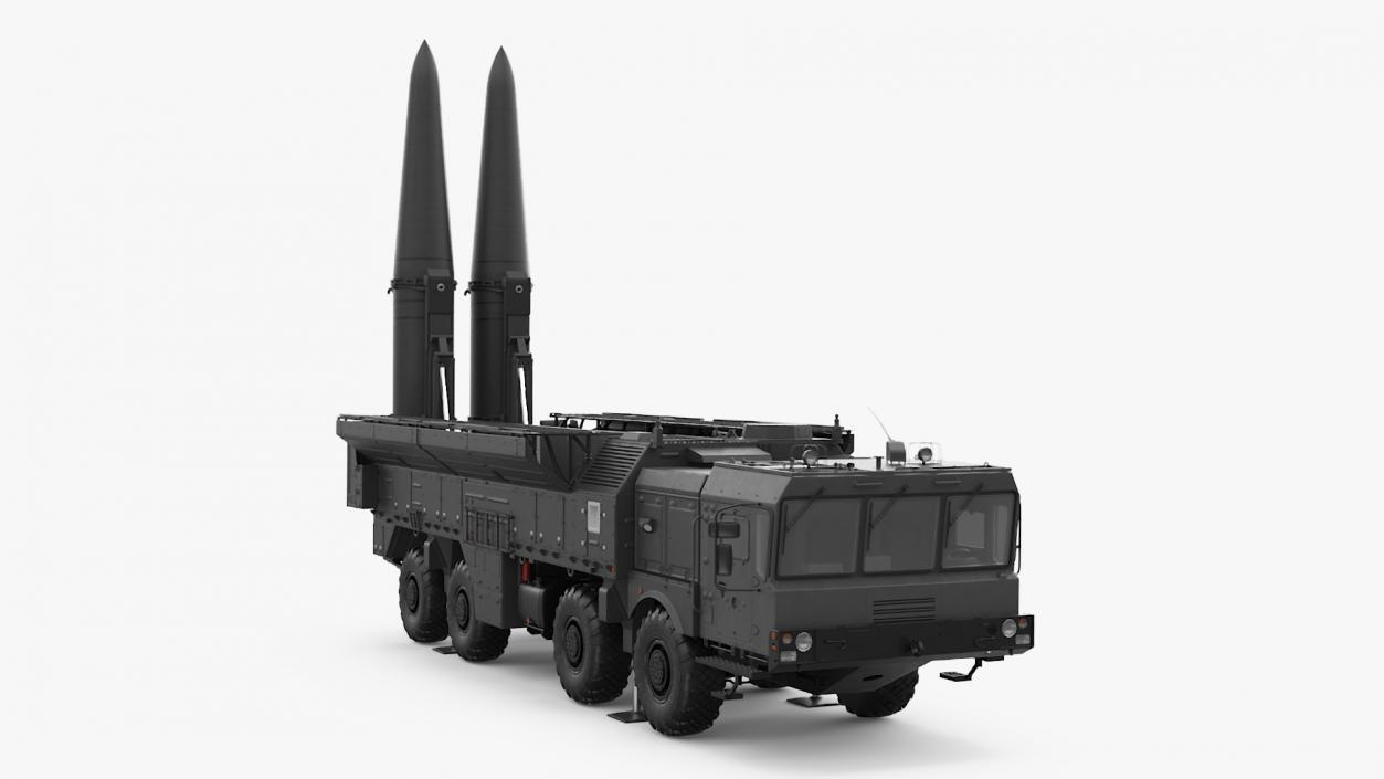 3D Military Missile Tactical Truck Rigged model