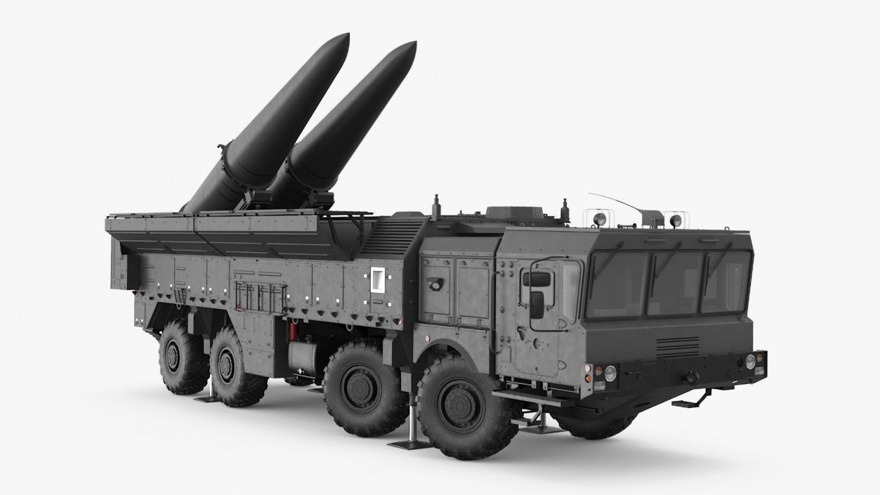 3D Military Missile Tactical Truck Rigged model