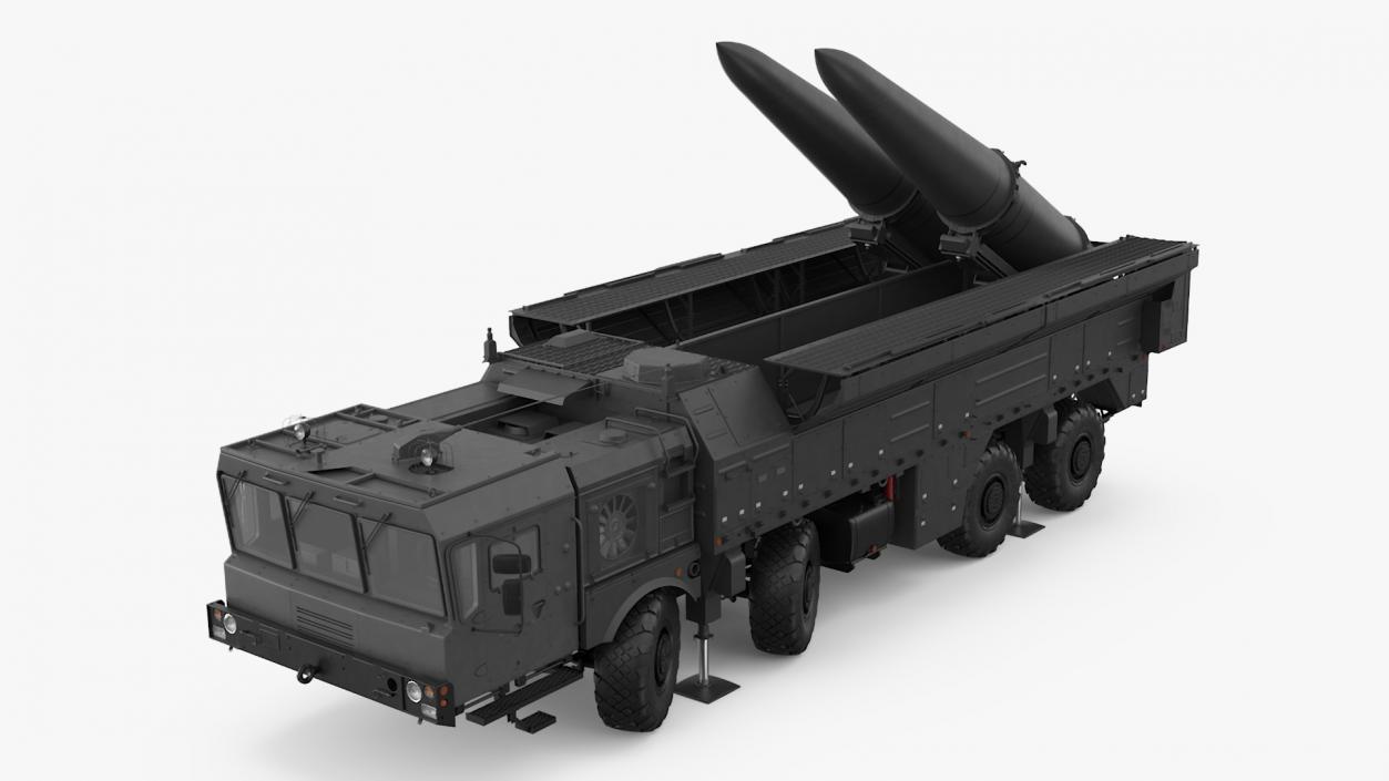 3D Military Missile Tactical Truck Rigged model