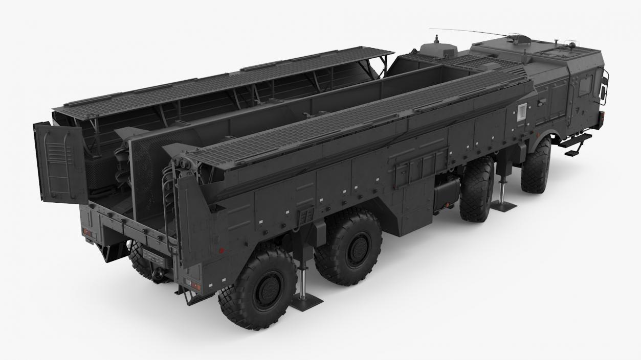 3D Military Missile Tactical Truck Rigged model