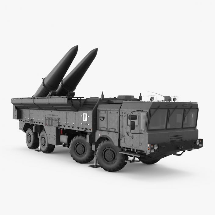 3D Military Missile Tactical Truck Rigged model