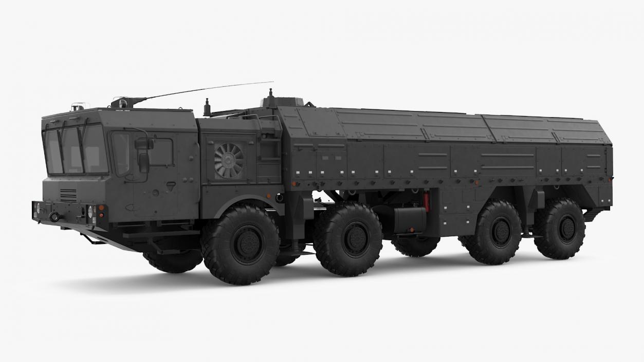 3D Military Missile Tactical Truck Rigged model