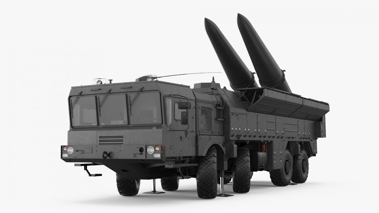 3D Military Missile Tactical Truck Rigged model