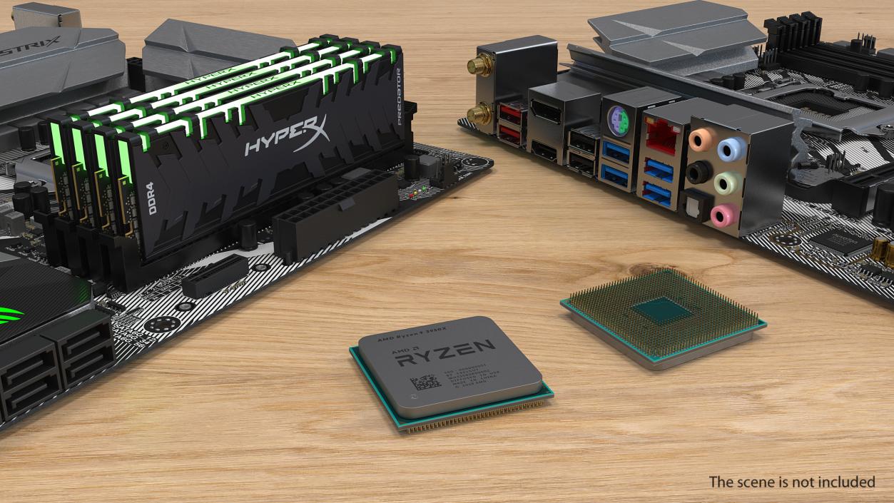 3D model AMD Ryzen 9 CPU