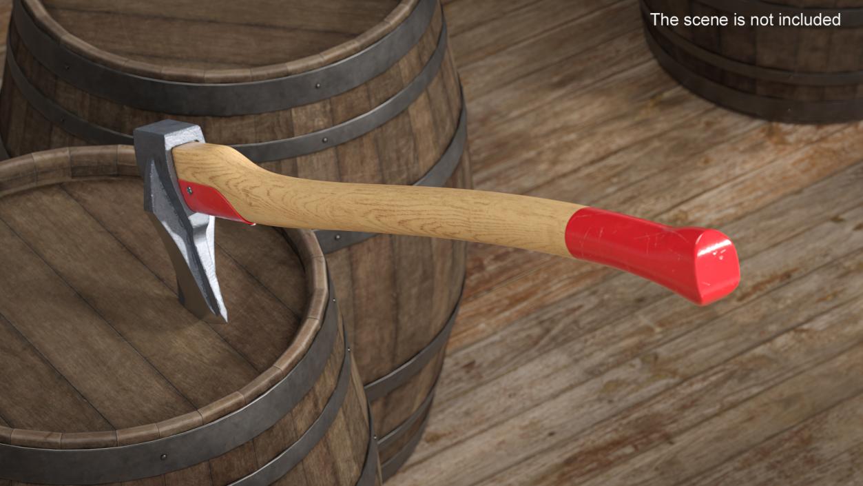 Log Splitting Maul Axe 3D