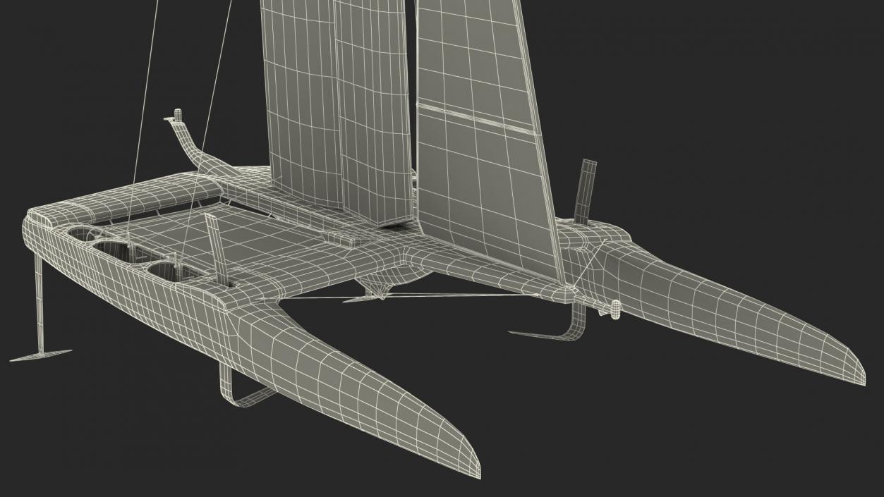 Americas Cup Race Yacht Oracle Team USA 3D model