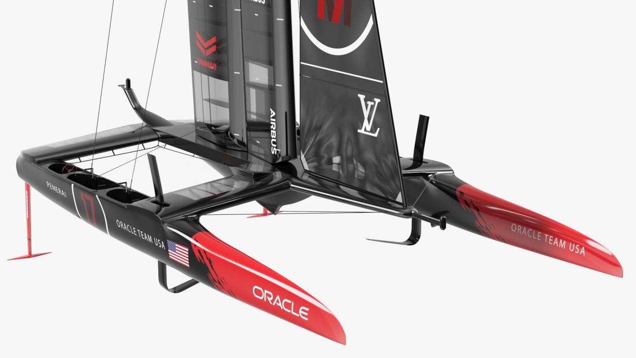 Americas Cup Race Yacht Oracle Team USA 3D model