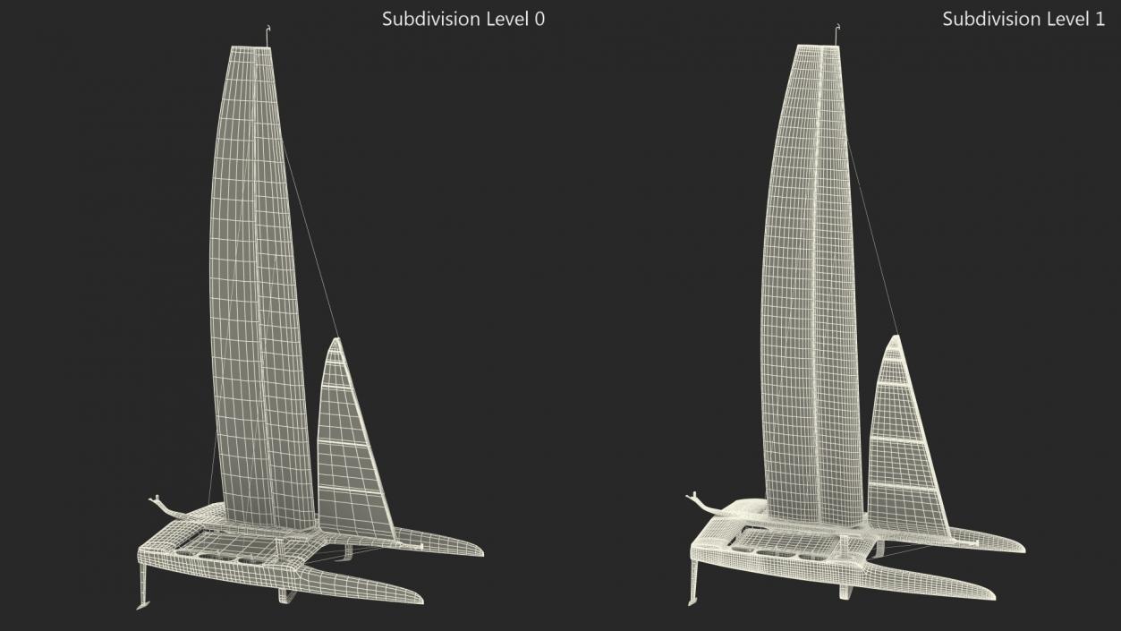 Americas Cup Race Yacht Oracle Team USA 3D model